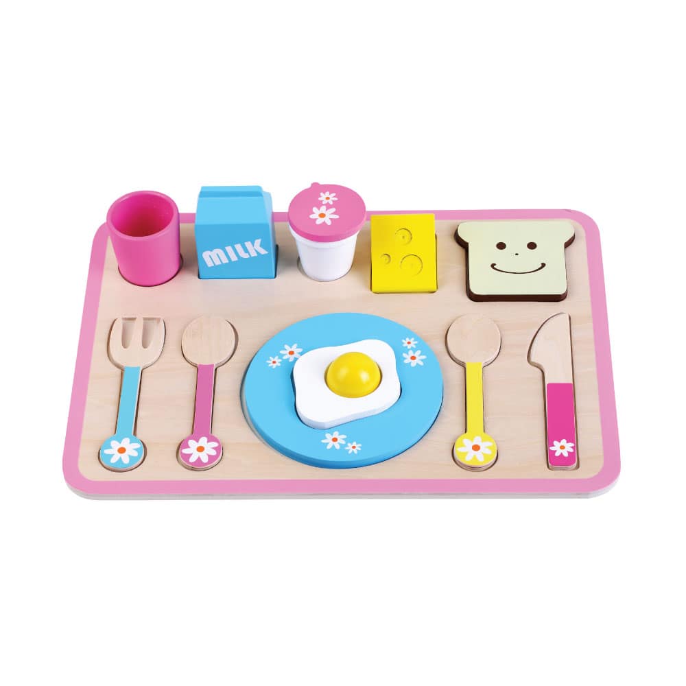 Wooden Breakfast Tray Toy Set ChildsPlayZA
